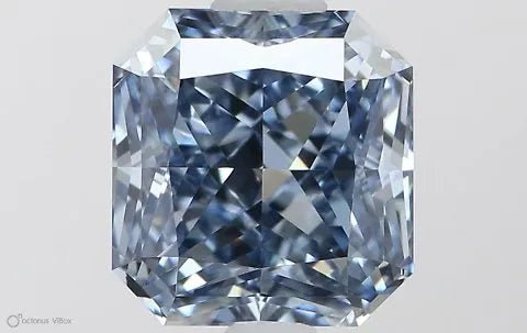 1.52ct Square radiant Lab Grown Diamond (Colour Fancy Vivid Blue, Clarity VVS1, Cut VG, IGI Certified) - Jewelry by Cleo