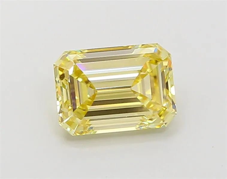 1.56ct Emerald Lab Grown Diamond (Colour Fancy Yellow, Clarity VVS2, IGI Certified) - Jewelry by Cleo