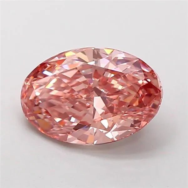 1.73ct Oval Lab Grown Diamond (Colour Fancy Intense Brownish Pink, Clarity VS1, IGI Certified) - Jewelry by Cleo