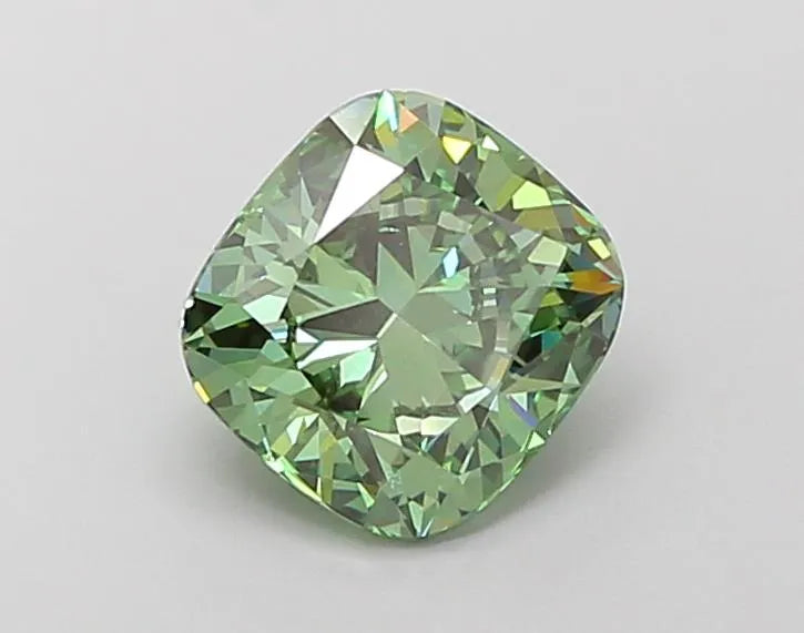 2.52ct Cushion modified Lab Grown Diamond (Colour Fancy Vivid Green, Clarity VVS2, IGI Certified)
