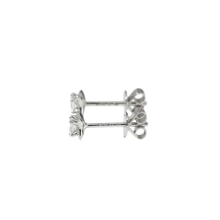 18K gold square lab diamond stud 0.19 TCW - Jewelry by Cleo
