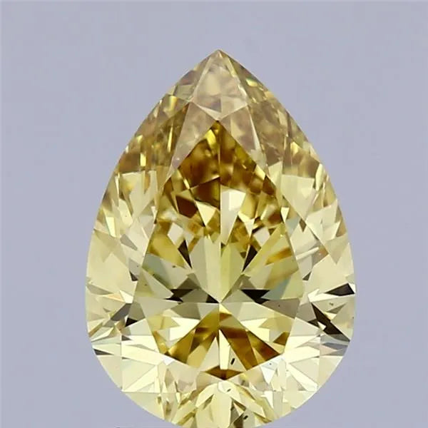 2.00ct Pear Lab Grown Diamond (Colour Fancy Vivid Yellow, Clarity VS2, IGI Certified)