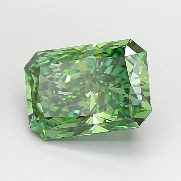 2.00ct Radiant Lab Grown Diamond (Colour Fancy Vivid Green, Clarity VVS2, IGI Certified)