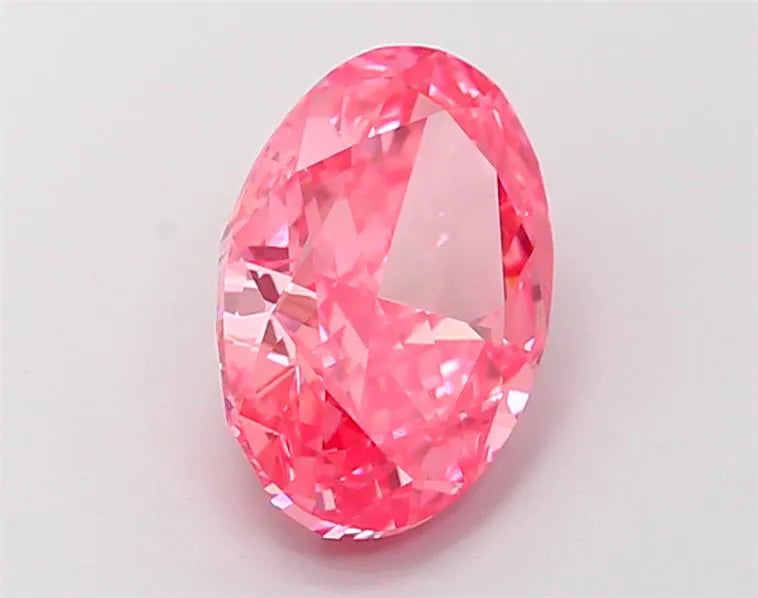 2.01ct Oval Lab Grown Diamond (Colour Fancy Vivid Pink, Clarity VS1, IGI Certified)
