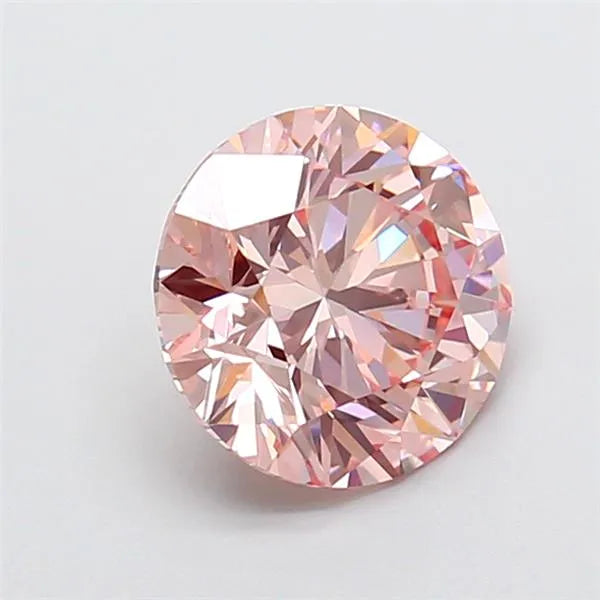 2.05ct Round Lab Grown Diamond (Colour Fancy Vivid Pink, Clarity VS1, Cut ID, IGI Certified)