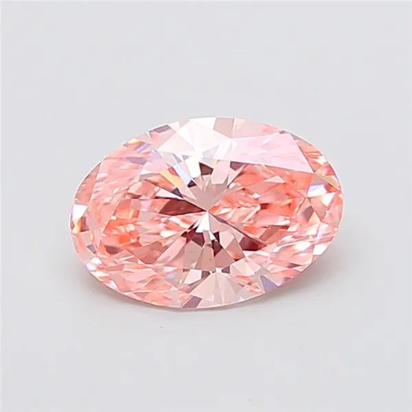 2.08ct Oval Lab Grown Diamond (Colour Fancy Vivid Pink, Clarity VS1, IGI Certified)