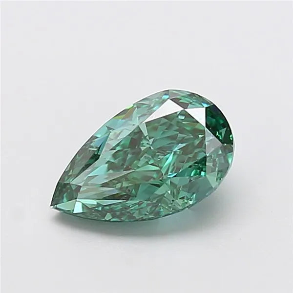 2.09ct Pear Lab Grown Diamond (Colour Fancy Vivid Green, Clarity SI1, IGI Certified)