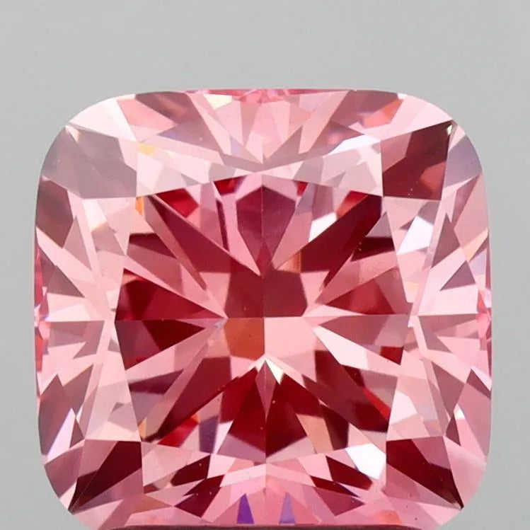 2.21ct Cushion modified Lab Grown Diamond (Colour Fancy Vivid Pink, Clarity VS1, IGI Certified)