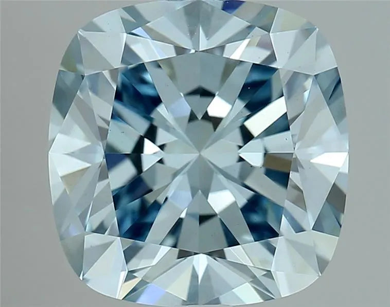 2.43ct Cushion modified Lab Grown Diamond (Colour Fancy Vivid Blue, Clarity VS1, Cut GD, IGI Certified)