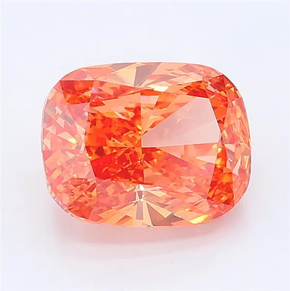2.50ct Cushion modified Lab Grown Diamond (Colour Fancy Vivid Brownish Orange, Clarity VS1, IGI Certified)