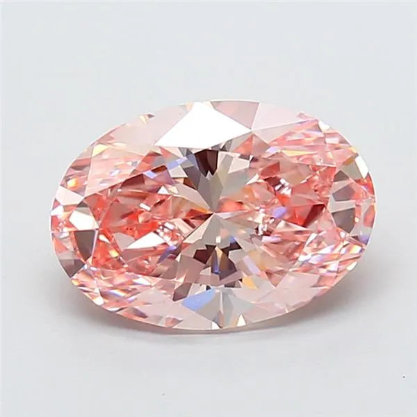 2.50ct Oval Lab Grown Diamond (Colour Fancy Vivid Pink, Clarity VS1, IGI Certified)