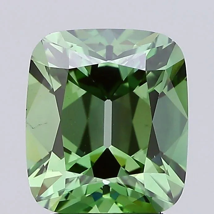 2.59ct Cushion brilliant Lab Grown Diamond (Colour Fancy Vivid Green, Clarity VS2, IGI Certified)