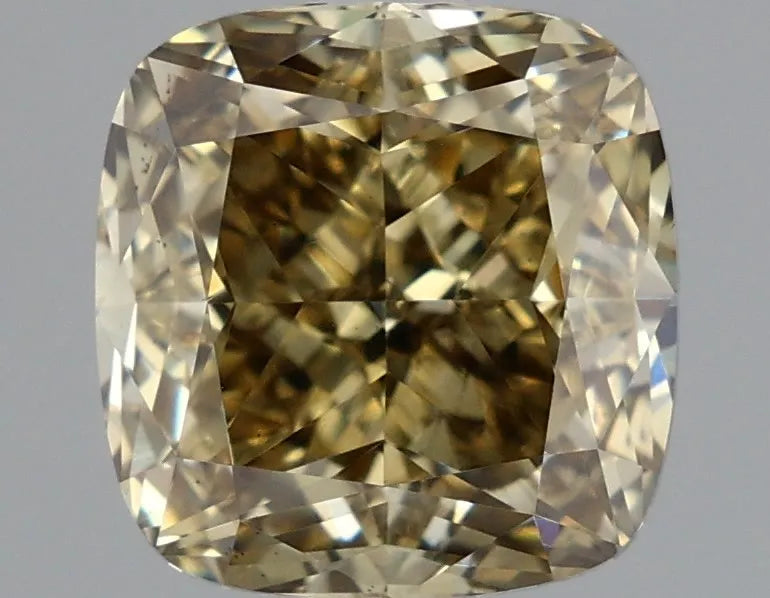 2.70ct Cushion modified Lab Grown Diamond (Colour Fancy Intense Gray Yellow, Clarity VS2, IGI Certified)