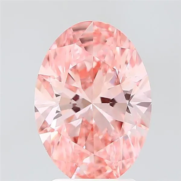 2.71ct Oval Lab Grown Diamond (Colour Fancy Vivid Pink, Clarity VS2, IGI Certified)