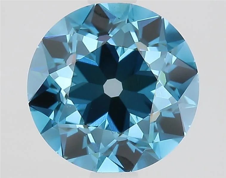 2.01ct European cut Lab Grown Diamond (Colour Fancy Vivid Blue, Clarity VVS2, IGI Certified) - Jewelry by Cleo