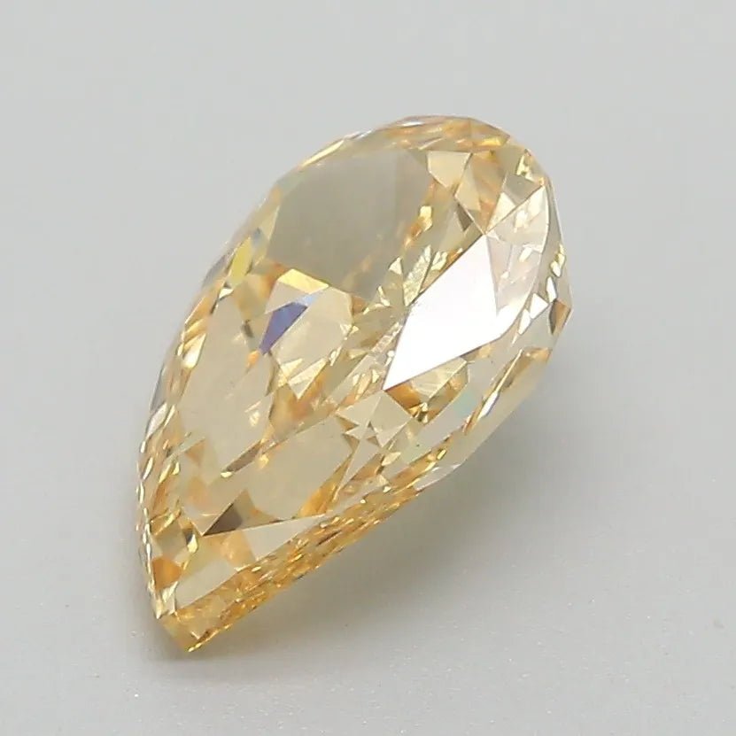 2.01ct Pear Lab Grown Diamond (Colour Fancy Intense Yellow, Clarity VS1, Cut GD, IGI Certified) - Jewelry by Cleo