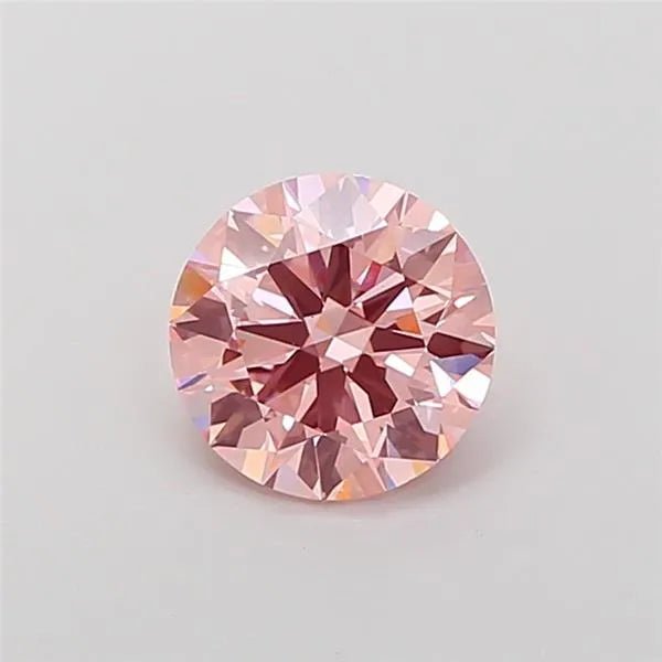 2.01ct Round Lab Grown Diamond (Colour Fancy Intense Pink, Clarity VS1, Cut ID, IGI Certified) - Jewelry by Cleo