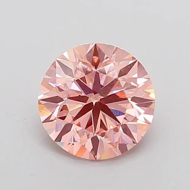 2.01ct Round Lab Grown Diamond (Colour Fancy Intense Pink, Clarity VS2, Cut VG, IGI Certified) - Jewelry by Cleo