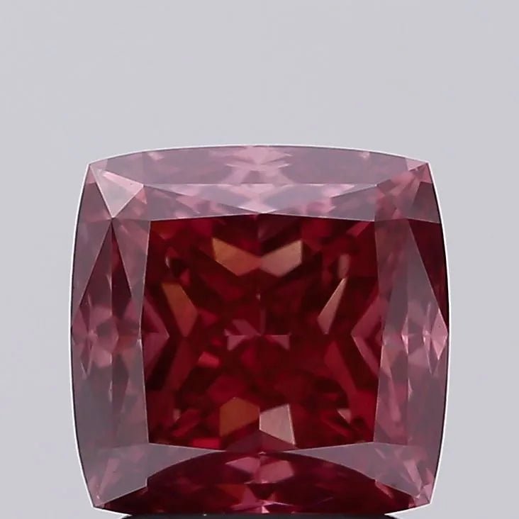 2.02ct Cushion modified Lab Grown Diamond (Colour Fancy Deep Gray Pink, Clarity VS2, Cut GD, IGI Certified) - Jewelry by Cleo