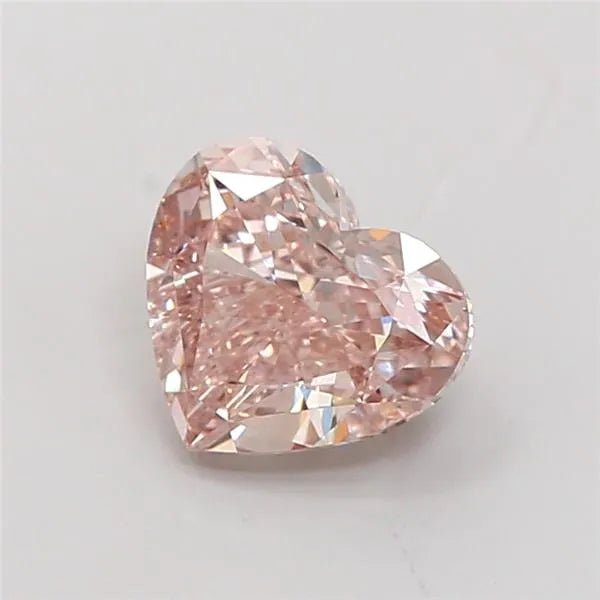 2.02ct Heart Lab Grown Diamond (Colour Fancy Light Pinkish Brown, Clarity VVS2, IGI Certified) - Jewelry by Cleo