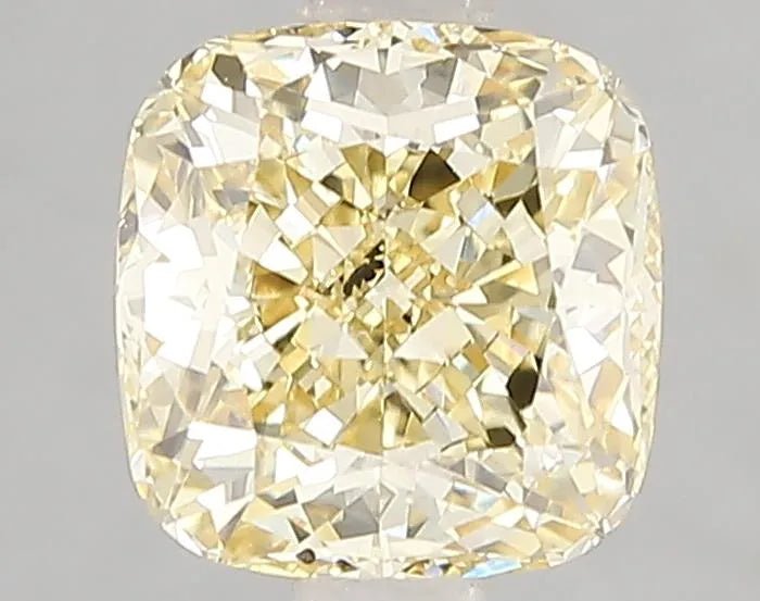 2.03ct Cushion modified Lab Grown Diamond (Colour Fancy Intense Yellow, Clarity VS2, Cut GD, IGI Certified) - Jewelry by Cleo