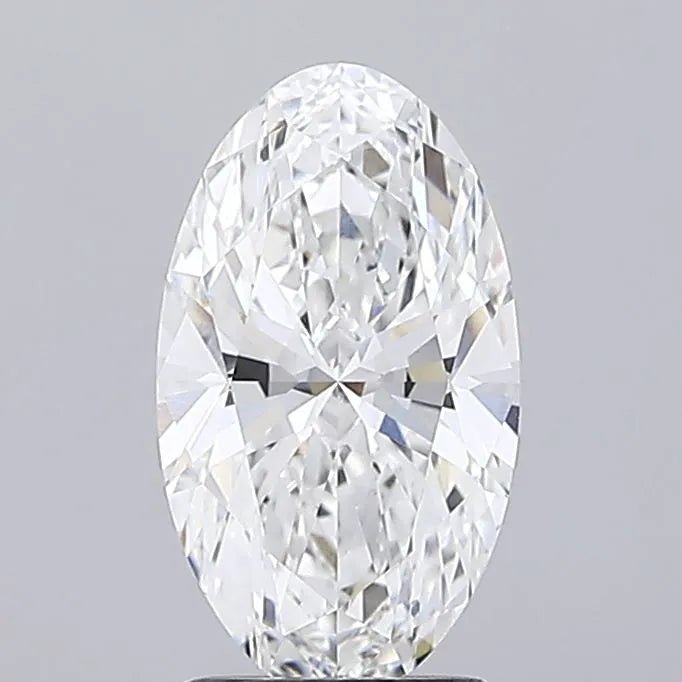2.03ct Oval Lab Grown Diamond (Colour E, Clarity VVS2, IGI Certified) - Jewelry by Cleo