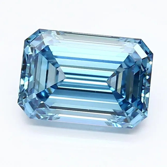 2.06ct Emerald Lab Grown Diamond (Colour Fancy Vivid Blue, Clarity VS1, IGI Certified)