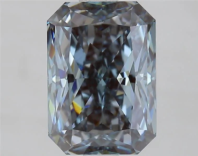 2.08ct Radiant Lab Grown Diamond (Colour Fancy Gray Blue, Clarity VVS2, IGI Certified) - Jewelry by Cleo