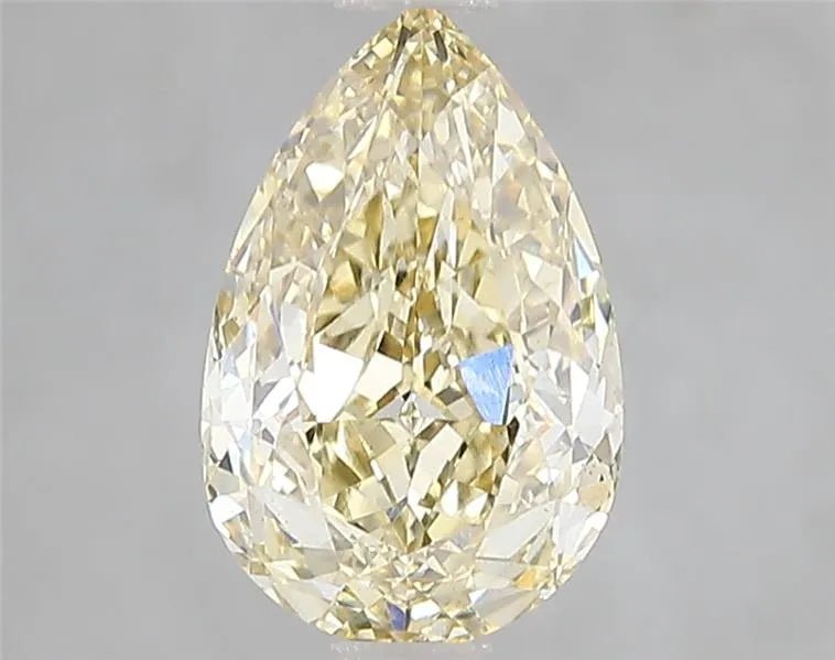 2.09ct Pear Lab Grown Diamond (Colour Fancy Yellow, Clarity VS2, IGI Certified) - Jewelry by Cleo