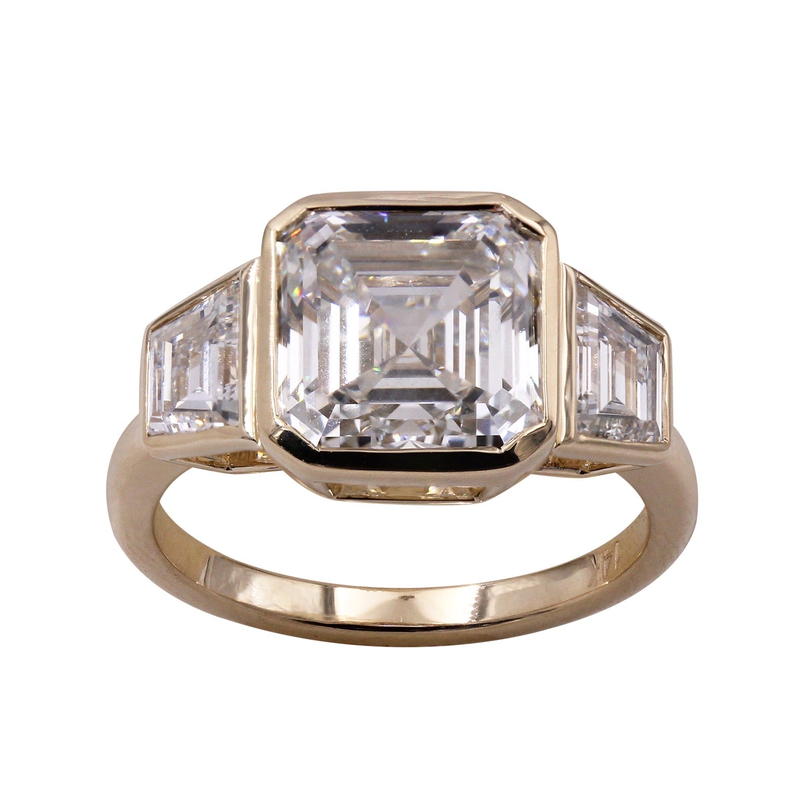 Step Cut Elegance Asscher Trilogy Ring – 6.07tcw (Ready to Ship)