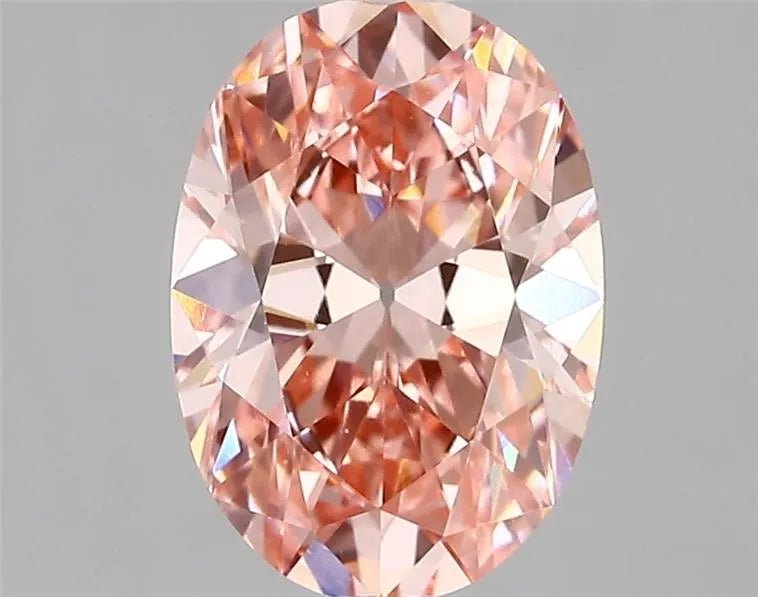 2.22ct Oval Lab Grown Diamond (Colour Fancy Vivid Pink, Clarity VVS2, IGI Certified) - Jewelry by Cleo