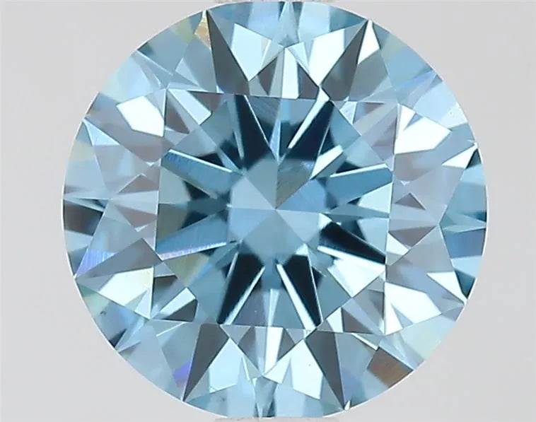 1.22ct Round Lab Grown Diamond (Colour Fancy Vivid Blue, Clarity VS1, Cut ID, IGI Certified)