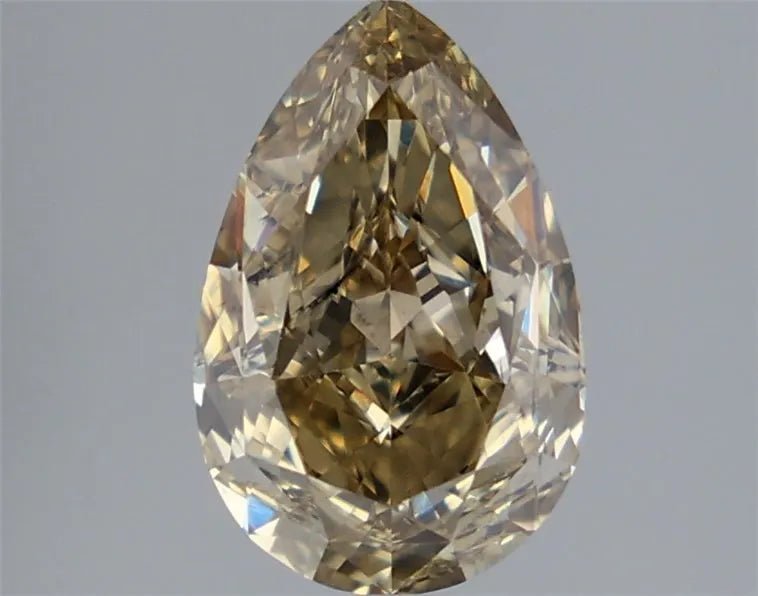 2.38ct Pear Lab Grown Diamond (Colour Fancy Gray Yellow, Clarity VS2, IGI Certified) - Jewelry by Cleo