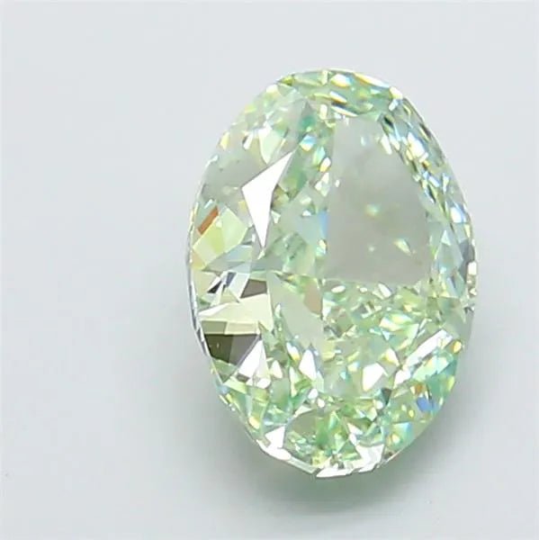 2.49ct Oval Lab Grown Diamond (Colour Fancy Vivid Green, Clarity VVS2, IGI Certified) - Jewelry by Cleo