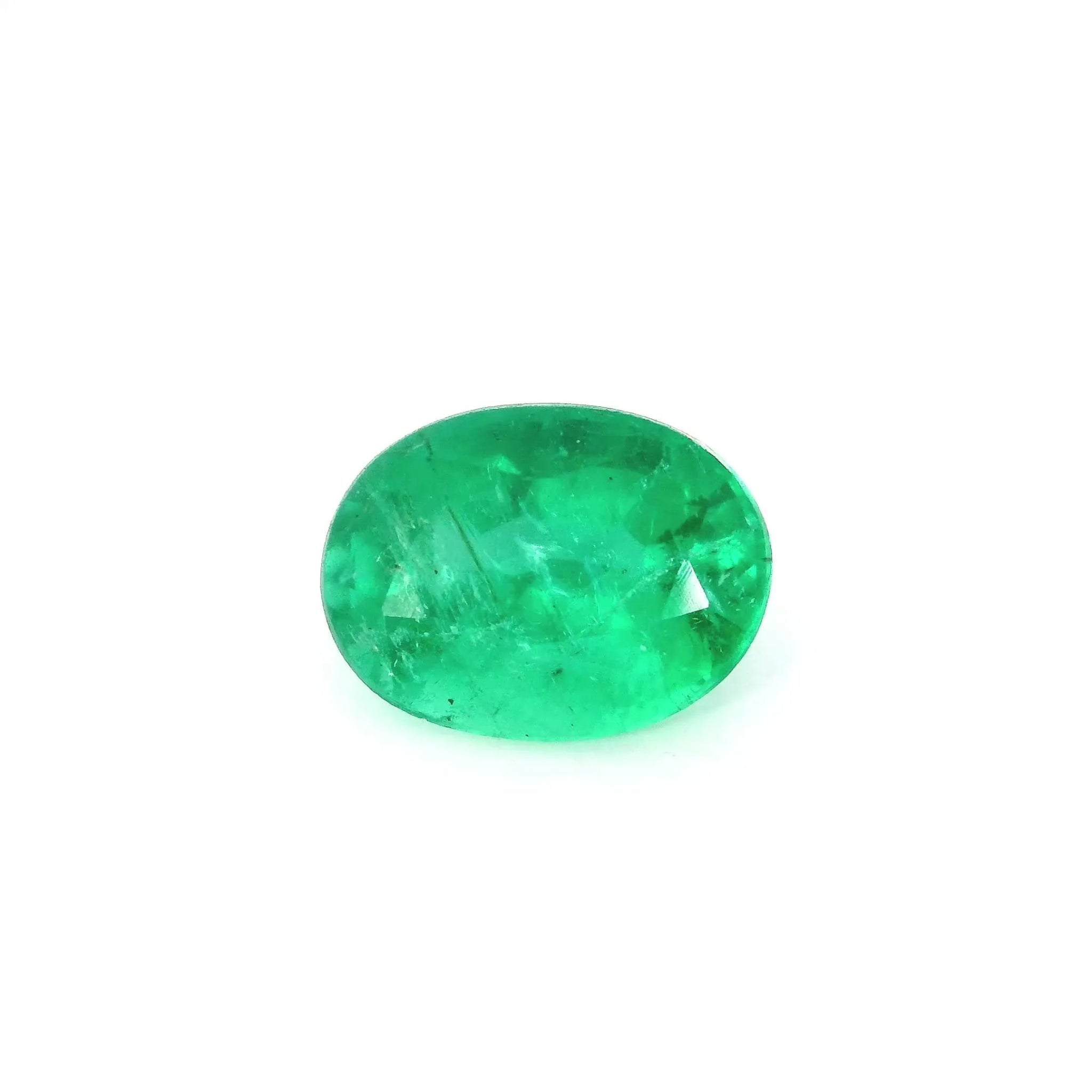 2.49ct Oval Natural Emerald (Colour Green, Clarity Moderately Included, Cut Faceted) - Jewelry by Cleo