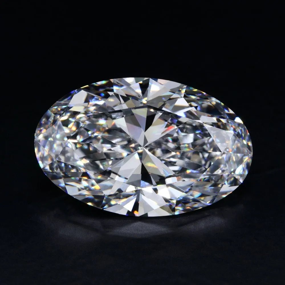25.16ct Oval Lab Grown Diamond (Colour E, Clarity VVS2, IGI Certified) - Jewelry by Cleo