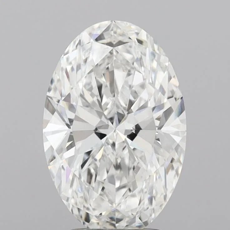 2.53ct Oval Lab Grown Diamond (Colour F, Clarity VVS2, IGI Certified) - Jewelry by Cleo