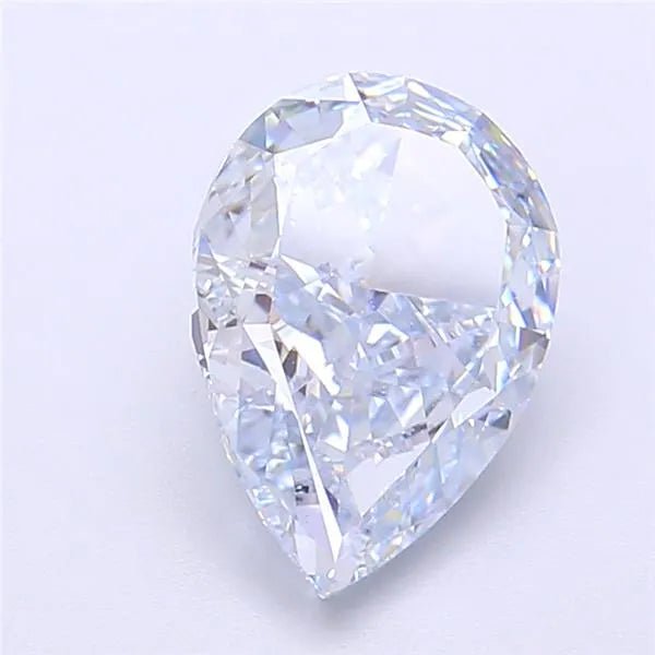 2.53ct Pear Lab Grown Diamond (Colour Fancy Intense Blue, Clarity VVS1, IGI Certified) - Jewelry by Cleo