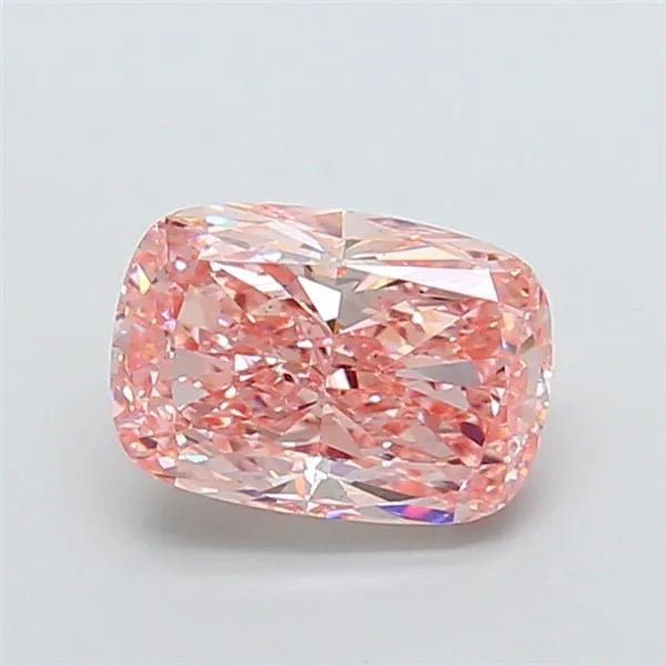 2.55ct Cushion modified Lab Grown Diamond (Colour Fancy Intense Pink, Clarity VS2, IGI Certified) - Jewelry by Cleo