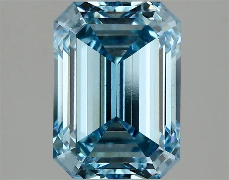 2.67ct Emerald Lab Grown Diamond (Colour Fancy Intense Blue, Clarity VS2, IGI Certified) - Jewelry by Cleo