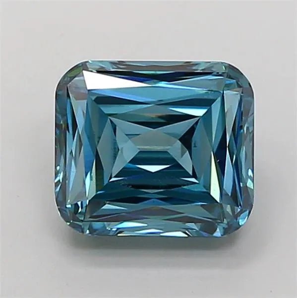 2.74ct Cushion modified Lab Grown Diamond (Colour Fancy Vivid Blue, Clarity VS1, IGI Certified) - Jewelry by Cleo