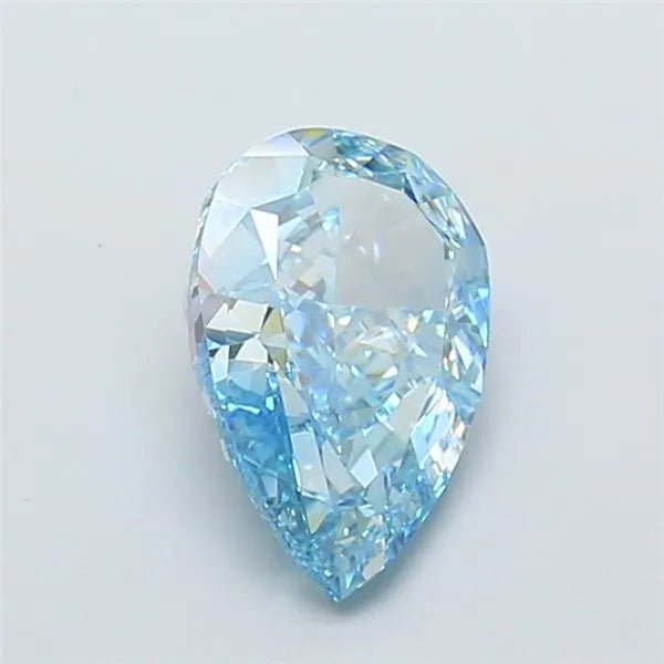 2.75ct Pear Lab Grown Diamond (Colour Fancy Vivid Blue, Clarity VVS2, IGI Certified) - Jewelry by Cleo