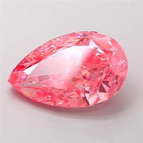2.80ct Pear Lab Grown Diamond (Colour Fancy Vivid Pink, Clarity VS1, IGI Certified) - Jewelry by Cleo