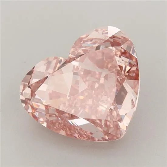 2.90ct Heart Lab Grown Diamond (Colour Fancy Vivid Pink, Clarity VS1, IGI Certified) - Jewelry by Cleo
