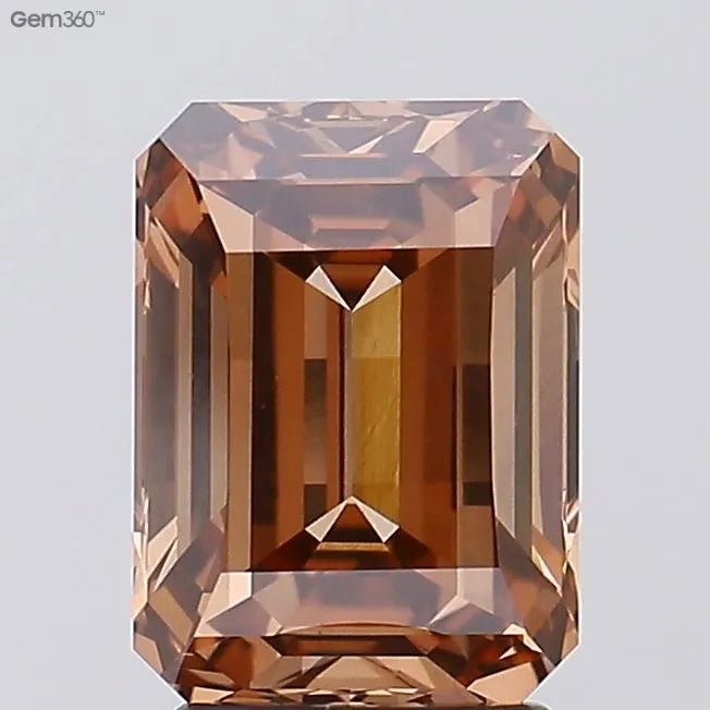 2.96ct Radiant Lab Grown Diamond (Colour Fancy Brown, Clarity VS1, IGI Certified) - Jewelry by Cleo