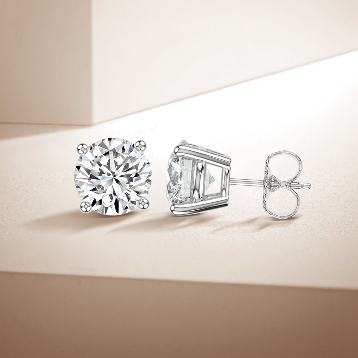 2TCW Round studs - Jewelry by Cleo