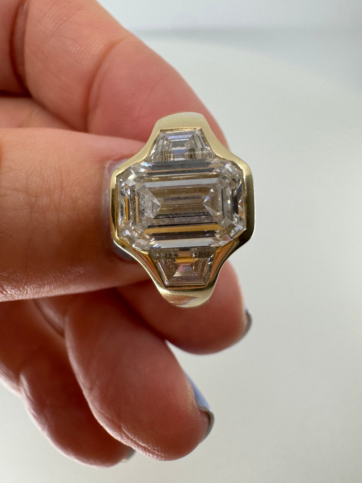 3 stone bezeled ring - Jewelry by Cleo