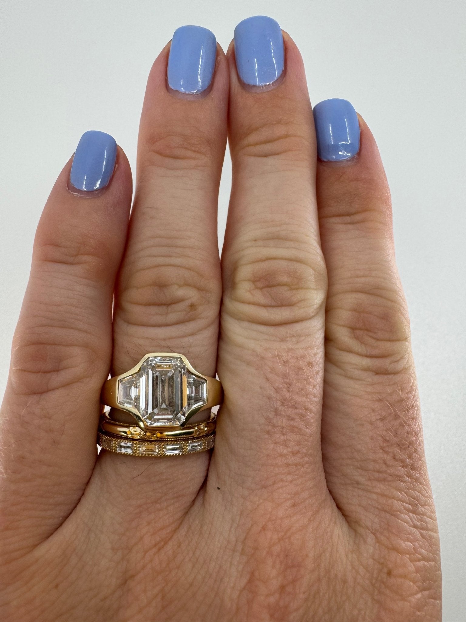 3 stone bezeled ring - Jewelry by Cleo