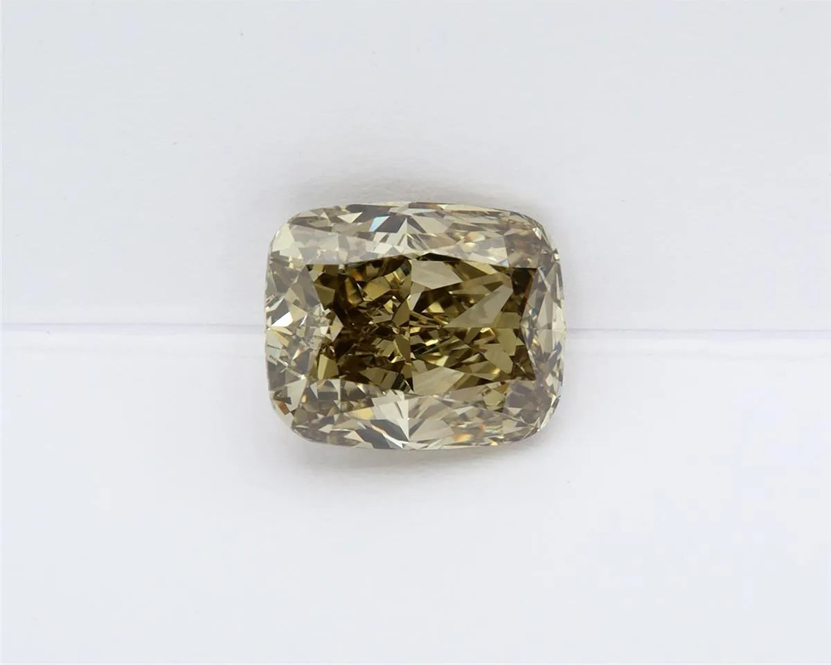 3.01ct Cushion modified Lab Grown Diamond (Colour Fancy Gray Yellow, Clarity VVS2, IGI Certified)