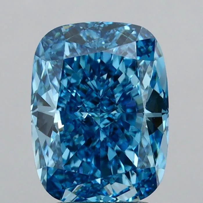 3.01ct Cushion modified Lab Grown Diamond (Colour Fancy Vivid Blue, Clarity VS1, IGI Certified)